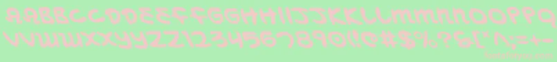 MagicBeansLeftalic Font – Pink Fonts on Green Background