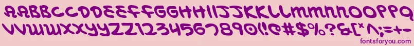 fuente MagicBeansLeftalic – Fuentes Moradas Sobre Fondo Rosa