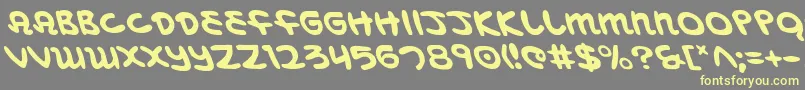 Saiba mais sobre a fonte MagicBeansLeftalic Fonte MagicBeansLeftalic – fontes amarelas em um fundo cinza