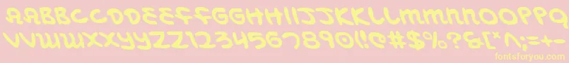 En savoir plus sur la police MagicBeansLeftalic Police MagicBeansLeftalic – polices jaunes sur fond rose