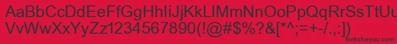 UkArial1Normal Font – Black Fonts on Red Background