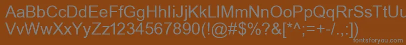 UkArial1Normal Font – Gray Fonts on Brown Background