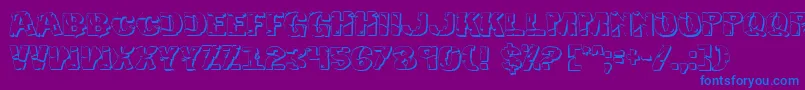 Hulkbusters3D Font – Blue Fonts on Purple Background