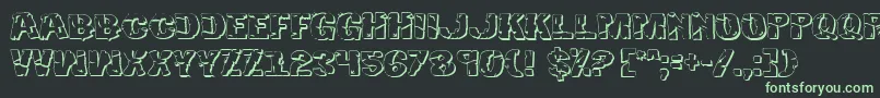 Hulkbusters3D-Schriftart – Grüne Schriften auf schwarzem Hintergrund