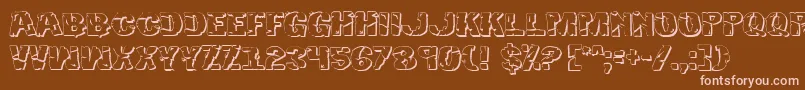 Hulkbusters3D Font – Pink Fonts on Brown Background