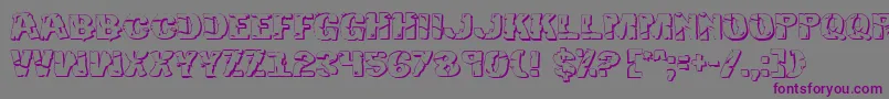 Hulkbusters3D Font – Purple Fonts on Gray Background
