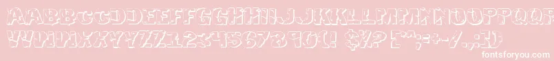 Hulkbusters3D Font – White Fonts on Pink Background