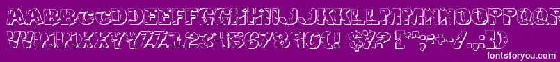 Hulkbusters3D Font – White Fonts on Purple Background