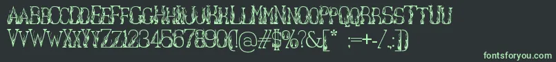 フォントHotlibrarian – 黒い背景に緑の文字