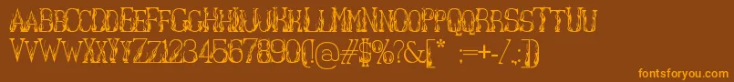 Hotlibrarian Font – Orange Fonts on Brown Background