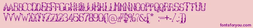 Hotlibrarian Font – Purple Fonts on Pink Background