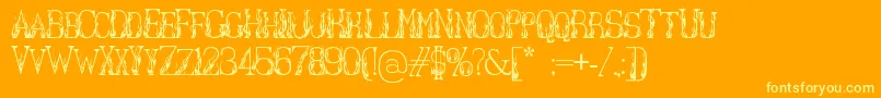 Hotlibrarian Font – Yellow Fonts on Orange Background