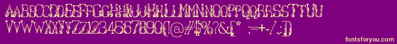 Hotlibrarian Font – Yellow Fonts on Purple Background