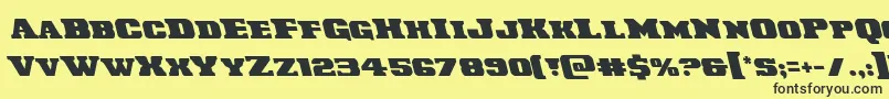 Laredotrailleft Font – Black Fonts on Yellow Background