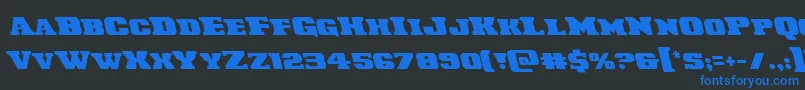 Laredotrailleft Font – Blue Fonts on Black Background