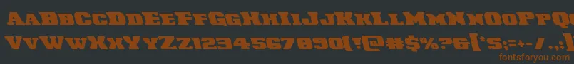 Шрифт Laredotrailleft – коричневые шрифты на чёрном фоне