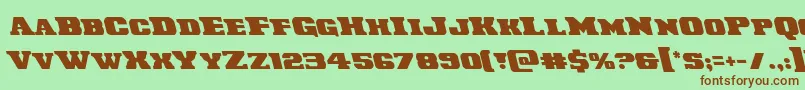 Laredotrailleft Font – Brown Fonts on Green Background