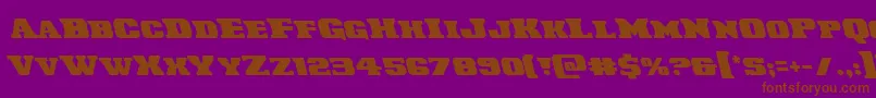 Laredotrailleft Font – Brown Fonts on Purple Background