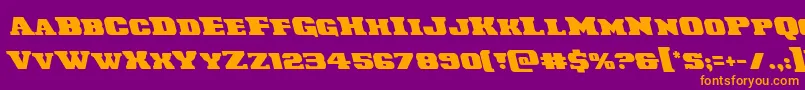 Laredotrailleft Font – Orange Fonts on Purple Background