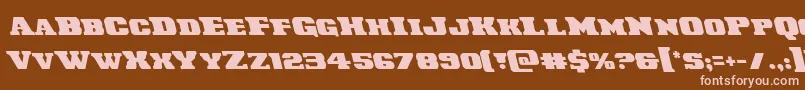 Laredotrailleft Font – Pink Fonts on Brown Background