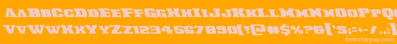 Laredotrailleft Font – Pink Fonts on Orange Background