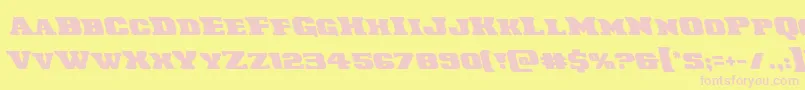 Laredotrailleft Font – Pink Fonts on Yellow Background