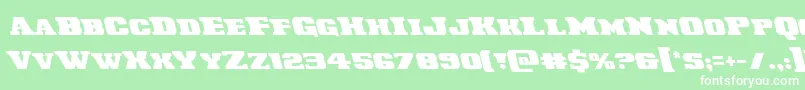 Laredotrailleft Font – White Fonts on Green Background