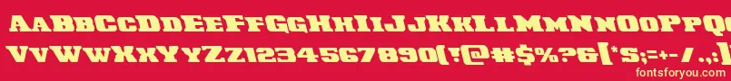 Laredotrailleft Font – Yellow Fonts on Red Background