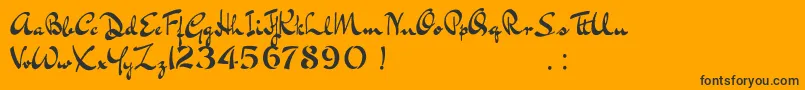 BluelminKisaburoFree Font – Black Fonts on Orange Background