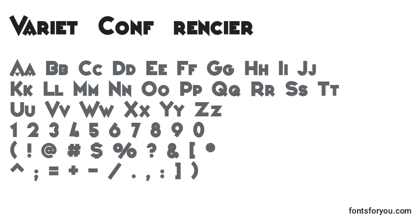 VarietРІConfРІrencier Font – alphabet, numbers, special characters