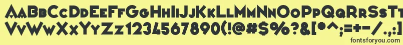 VarietРІConfРІrencier Font – Black Fonts on Yellow Background