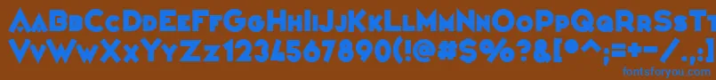VarietРІConfРІrencier Font – Blue Fonts on Brown Background