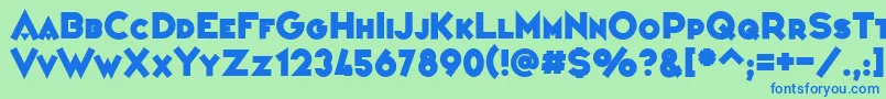 VarietРІConfРІrencier Font – Blue Fonts on Green Background