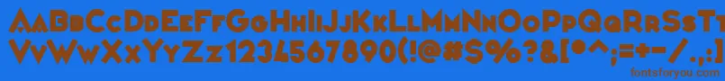VarietРІConfРІrencier Font – Brown Fonts on Blue Background