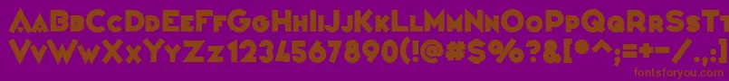 VarietРІConfРІrencier Font – Brown Fonts on Purple Background