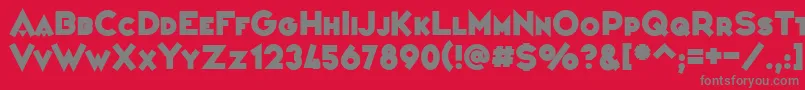 Czcionka VarietРІConfРІrencier – szare czcionki na czerwonym tle