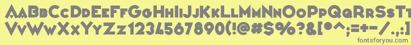 VarietРІConfРІrencier Font – Gray Fonts on Yellow Background