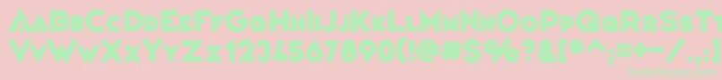 VarietРІConfРІrencier Font – Green Fonts on Pink Background