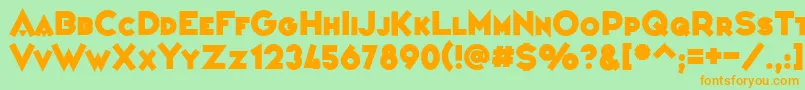 VarietРІConfРІrencier Font – Orange Fonts on Green Background