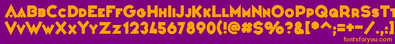 VarietРІConfРІrencier Font – Orange Fonts on Purple Background
