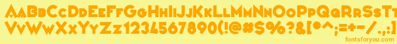 VarietРІConfРІrencier Font – Orange Fonts on Yellow Background