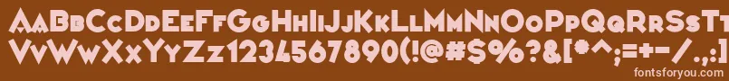 VarietРІConfРІrencier Font – Pink Fonts on Brown Background