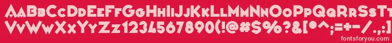 VarietРІConfРІrencier Font – Pink Fonts on Red Background