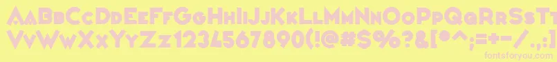 VarietРІConfРІrencier Font – Pink Fonts on Yellow Background
