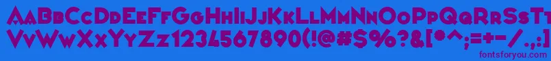 VarietРІConfРІrencier Font – Purple Fonts on Blue Background
