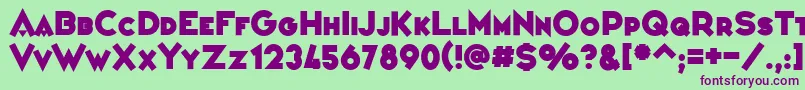 VarietРІConfРІrencier Font – Purple Fonts on Green Background