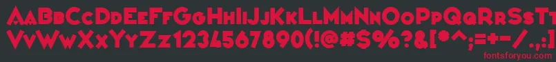 VarietРІConfРІrencier Font – Red Fonts on Black Background