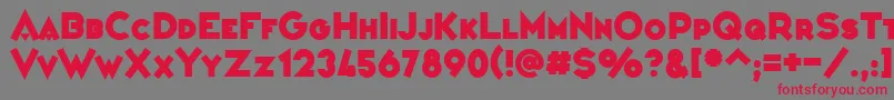 フォントVarietРІConfРІrencier – 赤い文字の灰色の背景
