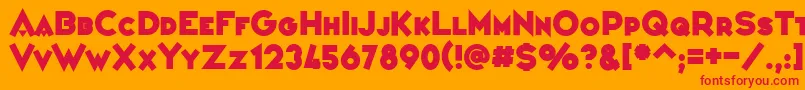 VarietРІConfРІrencier Font – Red Fonts on Orange Background