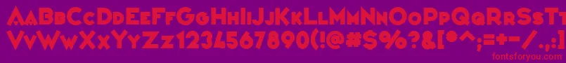 Шрифт VarietРІConfРІrencier – красные шрифты на фиолетовом фоне